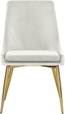 Karina Contemporary Dining Chair Set - Elegant Velvet Upholstery with Gold Metal Frame Design