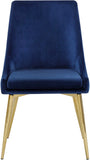 Karina Contemporary Dining Chair Set - Elegant Velvet Upholstery with Gold Metal Frame Design