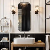 Matte Black Metal Dressing Mirror