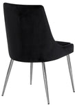 Karina Contemporary Dining Chair Set - Elegant Velvet Upholstery with Gold Metal Frame Design