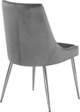 Karina Contemporary Dining Chair Set - Elegant Velvet Upholstery with Gold Metal Frame Design