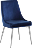 Karina Contemporary Dining Chair Set - Elegant Velvet Upholstery with Gold Metal Frame Design