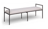 Axis - Linen Textured Beige Fabric Upholstered Bench