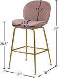 Paris Velvet Contemporary Counter Height Stool Set - Stylish, Comfortable, and Luxe Design for Your Home