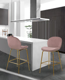 Paris Velvet Contemporary Counter Height Stool Set - Stylish, Comfortable, and Luxe Design for Your Home