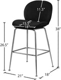 Paris Velvet Contemporary Counter Height Stool Set - Stylish, Comfortable, and Luxe Design for Your Home