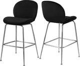 Paris Velvet Contemporary Counter Height Stool Set - Stylish, Comfortable, and Luxe Design for Your Home