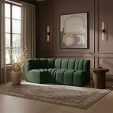 Arc - Boucle Fabric 3 Piece Modular L-Shaped Sofa