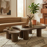 Cove - Oak Veneer And Solid Wood 2 Piece Coffee Table