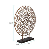 Bronze Aluminum Branch Disk Sculpture