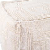 Tall Square Indoor/Outdoor Pouf Syros Natural