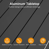 Aluminum Expandable Patio Dining Table, 82"-121"