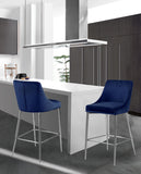 Karina Contemporary Counter Height Stool Set - Plush Cushions & Polished Gold Metal Frame Design