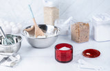Kook Embossed Glass Salt Cellar with Lid 10 oz