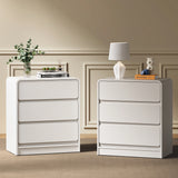 Modern Storage 3-Drawer Nightstand (Set of 2)