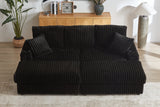 ZYLO 84" Loveseat with 2 Ottomans