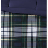 3M Scotchgard Plaid 3-Piece Comforter Set, Dark Green/Blue