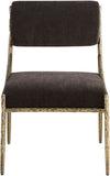 Bastille - Upholstered Dining Side Chair (Set of 2) - Brass Frame