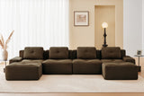 CORDELIA 153" 4-Seater Sofa with 2 Ottomans