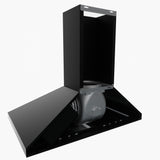 CIARRA 30 Inch Wall Mount Range Hood Black Stove Hood with 3-speed Extraction CAB75206P-OW
