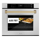 ZLINE 30"Professional True Convection Single Wall Oven, Air Fry, Self Clean, DuraSnow® Champagne Bronze WASSZ-30-CB