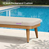 PURPLE LEAF Patio Chaise Lounge Chair Aluminum Pool Lounge Chairs for Outdoor with 2 Cushions for Deck, Pool, Lawn, Garden, Courtyard, Porch