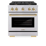 ZLINE 30 " Gas Range, Convection Oven Stainless Steel, Gold , SGRZ-30-G
