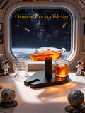Galactic Cruiser Birthday Gifts for Men Dad, Galaxy Spaceship Whiskey Decanter Sets