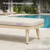 PURPLE LEAF Patio Chaise Lounge Chair Aluminum Pool Lounge Chairs for Outdoor with 2 Cushions for Deck, Pool, Lawn, Garden, Courtyard, Porch