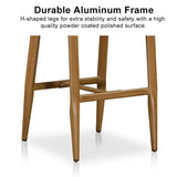 PURPLE LEAF Outdoor Bar Stools Counter Stools Rattan Bar Stools Chair with Backrest for Indoor or Outdoor, Kitchen lsland
