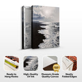 Black & White Waves Abstract Wall Art
