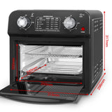 【USED】 Plum Chef Air Fryer, 13QT,360° Hot Air Circulation for Healthy Oil-Free Cooking,Multifunctional Convection Toaster Oven Air Fryer Combo, Adjustable Temp & Time Control, Stainless Steel Contertop Oven