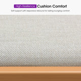 PURPLE LEAF Outdoor Chaise Lounge with Wraparound Armrests and Cushion Aluminum Reclining Tanning Pool Lounge Chairs for Patio Poolside Backyard