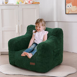 MAXYOYO Kids Sherpa Bean Bag Chair, Teddy Lazy Sofa for Girls and Boys, Green