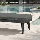 PURPLE LEAF Patio Chaise Lounge Chair Aluminum Pool Lounge Chairs for Outdoor with 2 Cushions for Deck, Pool, Lawn, Garden, Courtyard, Porch