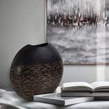 Golden Thread Large Disc Vase