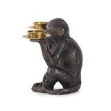 Barkari Monkey Double Tealight Candle Holder