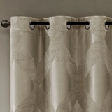 Ogee (Max Blackout) Window Curtain, Taupe