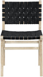 Entwine - Vegan Leather Upholstered Dining Chair - Painted Natural