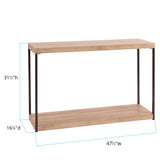 Wood & Metal Console Table