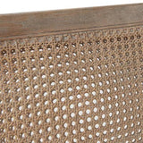 Compact Rattan Banquette Settee, Beige/ Reclaimed Natural