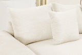 DESEO 138" Sectional Sofa with Ottoman