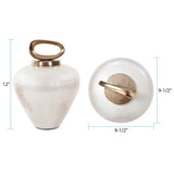 Reza Glass Urn with Ornate Metal Top- Large