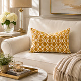 Rhombus Mustard 14x24 Down Filled Pillow