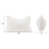 Pillow 14 x 22 Angora Natural - Down Alternative Insert