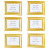 Beautifully Beaded Gold Place Card/Photo Holder (Set of 6)