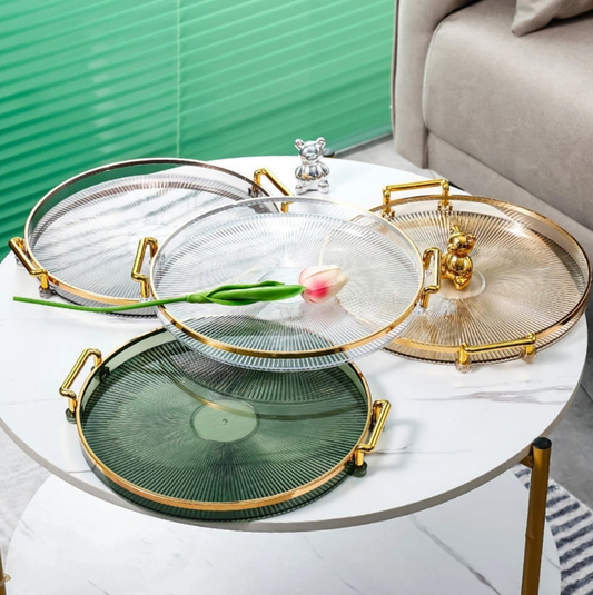 Crystal Plastic Decoration Organizer Storage Tray