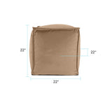 Qivuit Camel Square Pouf