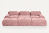 MIA 117'' 3-Seater Sofa with 3 Ottomans