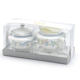 Gracie Lotus Garden Bone China Sugar & Creamer Set